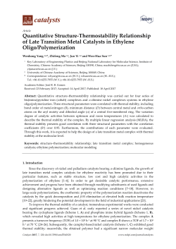 Quantitative Structure-Thermostability Relationship of Late