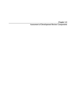 Chapter 3.0 Assessment of Development Review Components