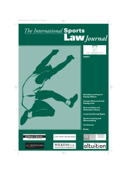 The International Sports Law Journal 2002, No. 1