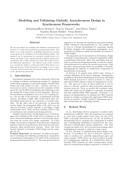 Modeling and Validating Globally Asynchronous Design in