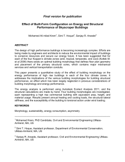 Effect of Built-Form Configuration on Energy and Structural