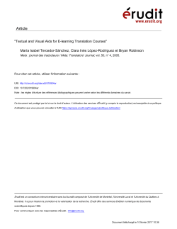 Textual and Visual Aids for E-learning Translation Courses