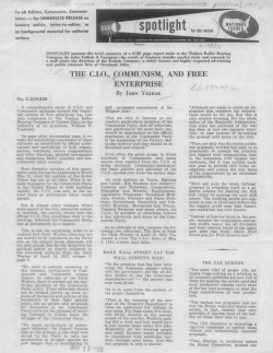 THE C.I.O,9iMMINISM, AND FREE ENTERPRISE