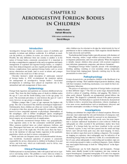 52. Aerodigestive Foreign Bodies In Children