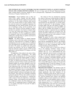 NEW ESTIMATE OF VALLEY NETWORK VOLUME CONSISTENT