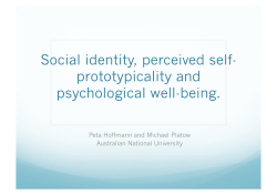 Social identity, perceived self- prototypicality and psychological well