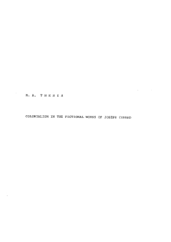 ma thesis colonialism in the fictional works of joseph conrad