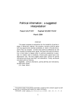 Political Alternation : a suggested interpretation