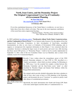 North, Iran-Contra, and the Doomsday Project