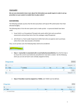 Centra Pulse prescriber set up guide