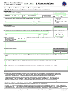 CA-2 Notice of Occupational Disease and Claim for Compensation