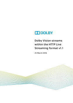 2.1 Dolby Vision profiles