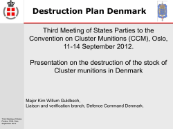 Presentation - The Convention on Cluster Munitions