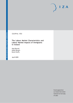 The Labour Market Characteristics and Labour Market Impacts