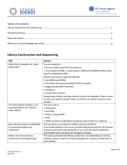Library Construction and Sequencing