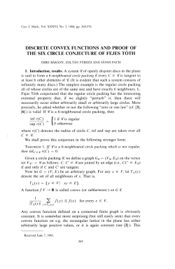 Discrete convex functions and proof of the six circle conjecture of