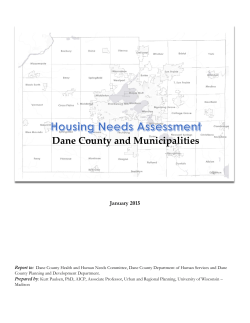 Housing Needs Assessment, Dane County and