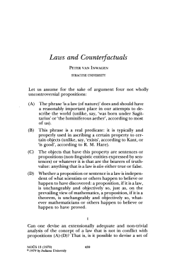 Laws and Counterfactuals