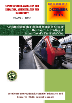 Autoethnographic Fictional Works as Sites of Resistance