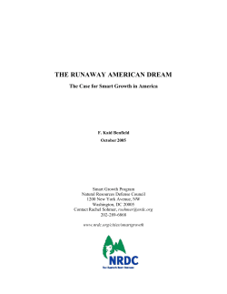 The Runaway American Dream: The Case for Smart Growth