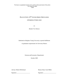 Submitted to Brigham Young University in partial fulfillment