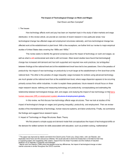 The Impact of Technological Change on Work and