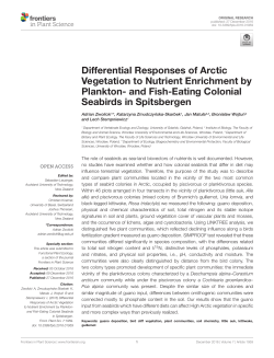 Differential Responses of Arctic Vegetation to Nutrient