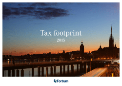 Tax footprint