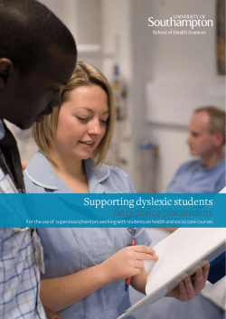 Supporting dyslexic students on practice placements