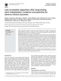 Late incomplete apposition after drug