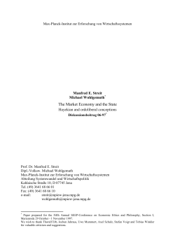 The Market Economy and the State