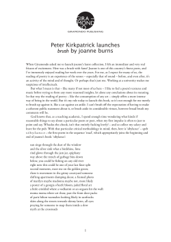 Peter Kirkpatrick`s Launch Speech