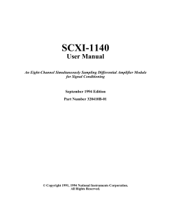 Archived: SCXI-1140 User Manual
