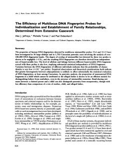 The Efficiency of Multilocus DNA Fingerprint Probes for