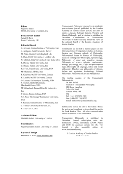 Editor Book Review Editor Editorial Board Assistant Editor