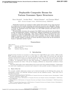 Deployable Composite Booms for Various Gossamer Space Structures
