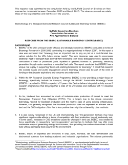 This response was submitted to the consultation held by the Nuffield