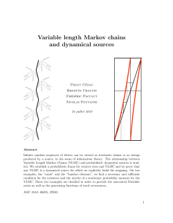 Variable length Markov chains and dynamical sources