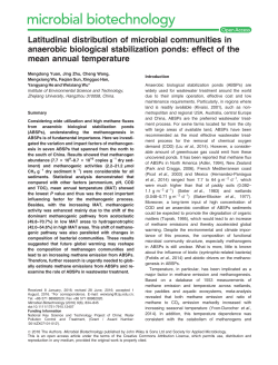 Latitudinal distribution of microbial communities in anaerobic
