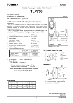 TLP700 - Toshiba America Electronic Components