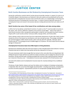 North Carolina Businesses are Not Hindered by Unemployment