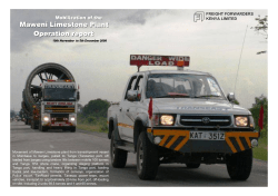 Maweni Limestone Plant Operation report