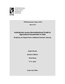 Institutional versus noninstitutional credit to agricultural households