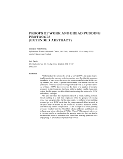 Proofs of Work and Bread Pudding Protocols