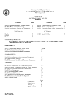 University of the Philippines Visayas COLLEGE OF FISHERIES AND