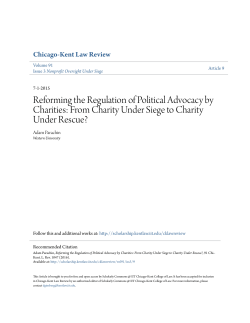 From Charity Under Siege to Charity Under Rescue?