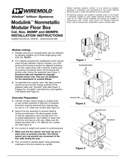 Modulink Nonmetallic Modular Floor Box Installation