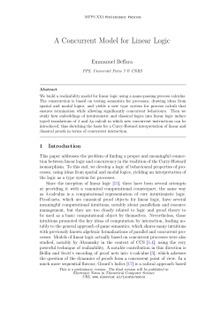 A Concurrent Model for Linear Logic