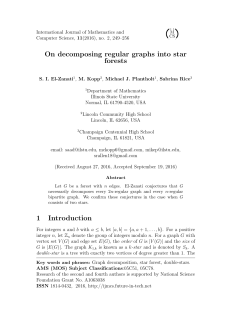 S. I. El-Zanati, M. Kopp, M. J. Plantholt, S. Rice, On decomposing