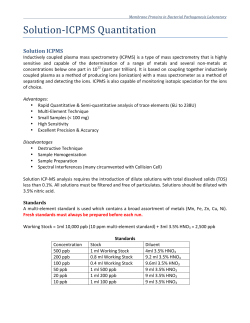 Solution-‐ICPMS Quantitation